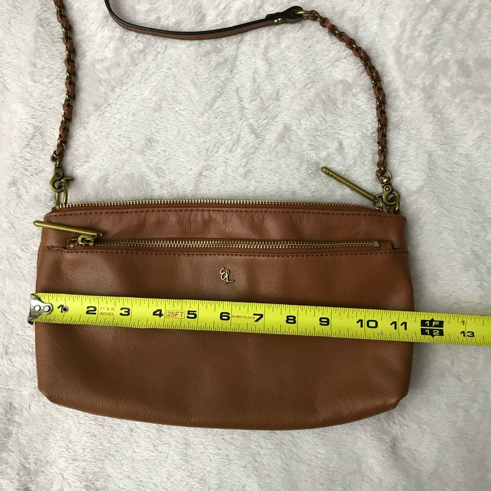 Elliott Lucca Leather Crossbody Demi Clutch Bag Chain & Leather Strap NWOT - Picture 3 of 16